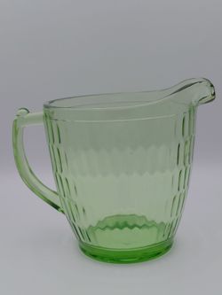 Vintage 40oz Honeycomb Optic Glass Pitcher (Not Uranium Glass)