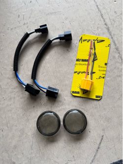 Harley headlight conversion wires and smoked lenses