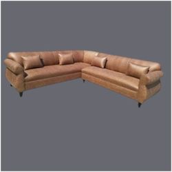 BRAND NEW 9x9ft SECTIONAL COUCHES,  DAKOTA CAMEL LEATHER, BLACK MICROFIBER, WHITE LEATHER. CUSTOM MADE AVAILABLE