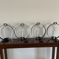 World Market Ethan Bronze Circle Pendant Candle Wall Sconce (4)