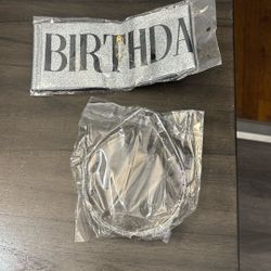 Birthday Sash And Tiara 