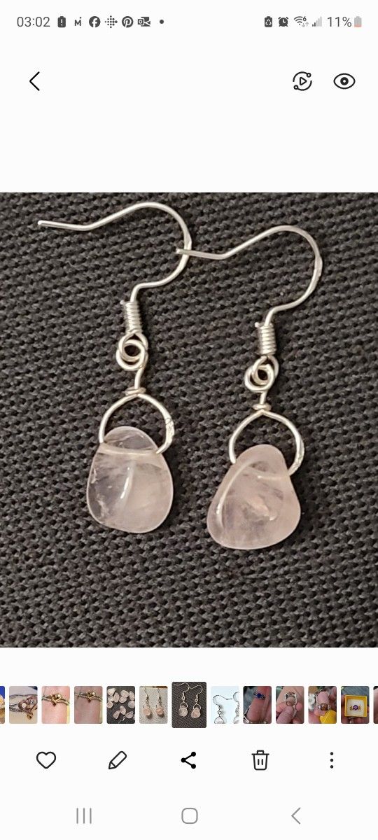 Pink Gemstone Earrings