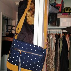 Fabric And Vinyl Crossbody Bag Pickup Only Cash 