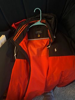 Polo by Ralph Lauren orange  Hooded Windbreaker Jacket