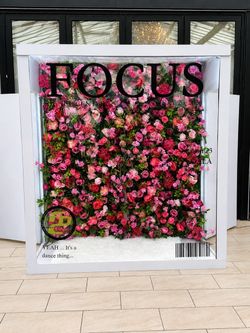 Flower Wall Magazine Cover Photo Booth
