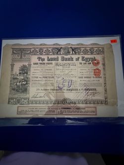The Land Bank of Egypt Share Warrant Certificate