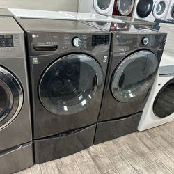 LG ThinQ Washer and Dryer Set Electric Great condition