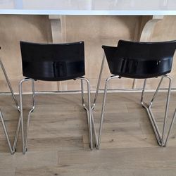 Bar Stool x4, Black LIKE NEW, Ikea Glenn