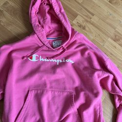 Champion Vibrant Pink Pullover hoodie 