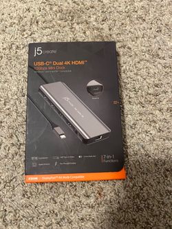 j5create USB-C Dual 4K HDMI Mini Dock (JCD398) – New
