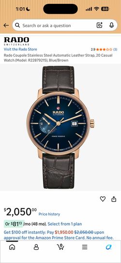 RADO Luxury Watch - with original box and paperwork