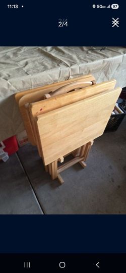 4 Folding TV Tray Tables