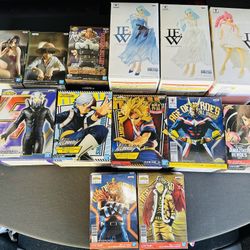 One piece My hero academia anime figure