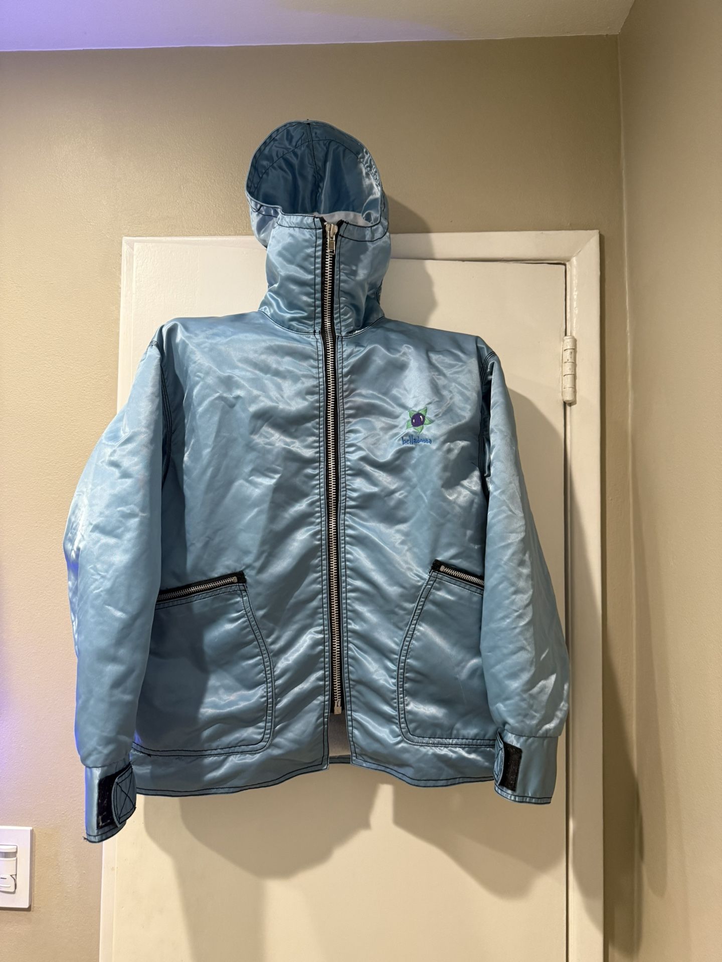 Vintage 70’s Belladonna Hooded Rain Jacket - Sky Blue - Men’s Medium