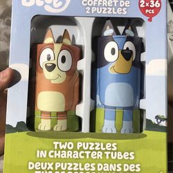 Bluey 2-Puzzle Pack in Character Tubes