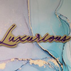 "Luxurious" Gold Mirror-Backed LED Sign