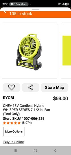 Ryobi ONE+ 18V Cordless Hybrid Fan