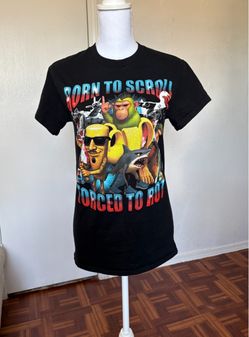 Spencer’s unisex brainrot black graphic tee size small