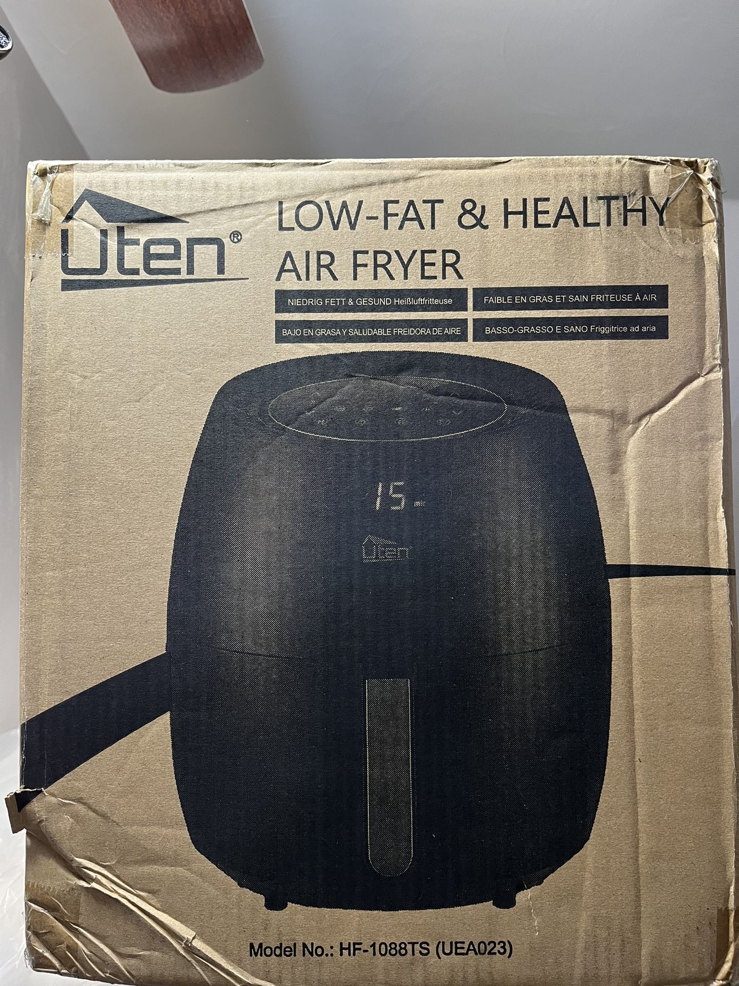 Uten Air fryer HF-1088TS 6.9qt/6.5L Power Air Fryer with Digital Display