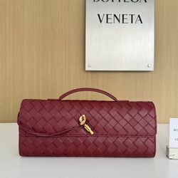 Andiamo Intrecciato Leather Top-Handle Clutch – Open Box, Pristine $550