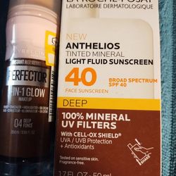 La Roche Posay Tinted Sunscreen Deep Color And Tint And Glow Makeup Deep Color New 