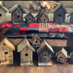 Homemade birdhouses