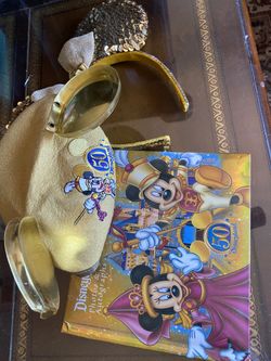 Disney Gold 50th Anniversary Book & Ears