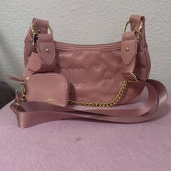 Juicy Couture Pink Embossed Crossbody Bag