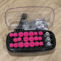 Conair Tourmaline Ceramic Ionic Instant Heat Hair Setter with Heated Clips Pink