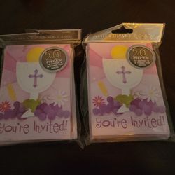 First Communion Invitations And Thank You Cards 2 Packs Girls
