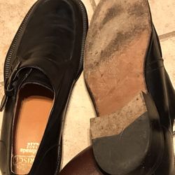 Di Crisci Handmade Trademark Size 41 Black Dress Loafers Excellent Condition 