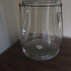 2 Styles Glass Lanterns 10x7x8-SMOOTH AND  BUBBLED 15X10X7