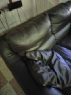 Leather love seat sofa