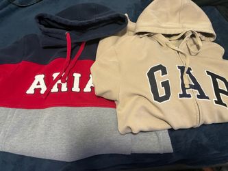 Gap Zip-Up Hoodie and Colorblock Pullover Hoodie Bundle