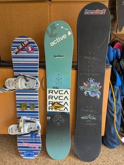 3 Snowboards - Burton, GNU & Burton Kids Setup - $250