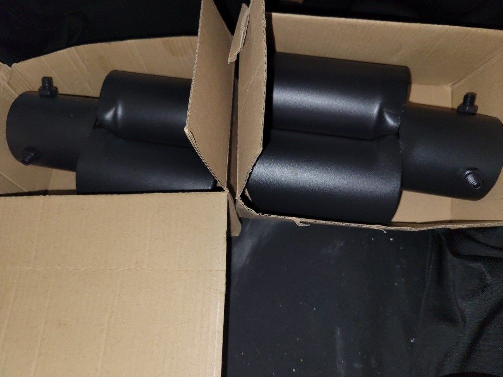 Stainless Steel Black Racing Resonator Exhaust Tips