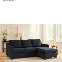 80" Brand New Sofa With Reversible Chaise