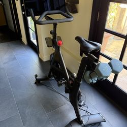 Peloton Plus Bike and Men’s shoes