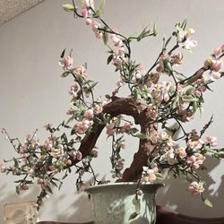 Vintage Chinese Glass Bonsai Tree 