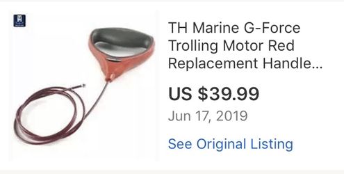 T&H Marine Replacement Handle for Trolling Motor. Heavy Duty