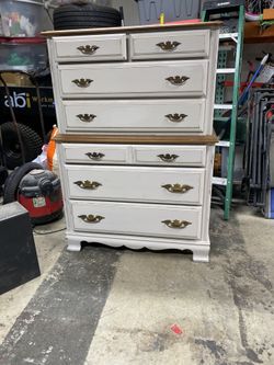 Upright Dresser Real Wood Needs Refinished Decent Shape
