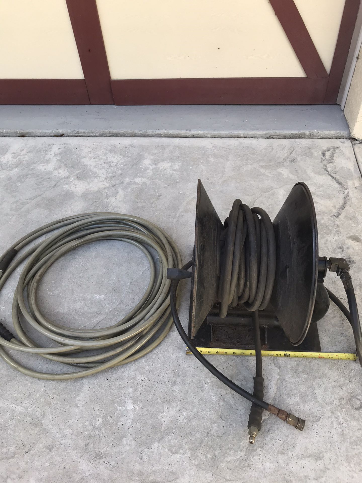 Pressure washer hose reel keeper 75’ commercial industrial