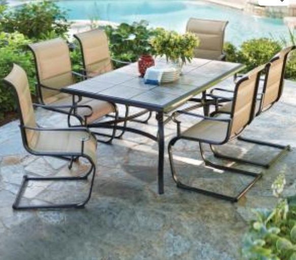 Hampton Bay Belleville 7 piece C-Spring Dining Set (250.00)