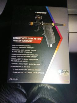 Black Widow By Spectrum Gravity Feed Dual Action Trigger Airbrush Gun