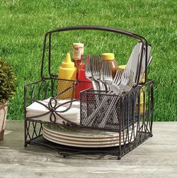 NEW Picnic Caddy/ Utensil Holder
