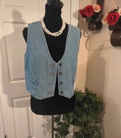 Blue denim vest