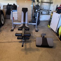 Weight Lift Weights And Tuff Stuff Bench