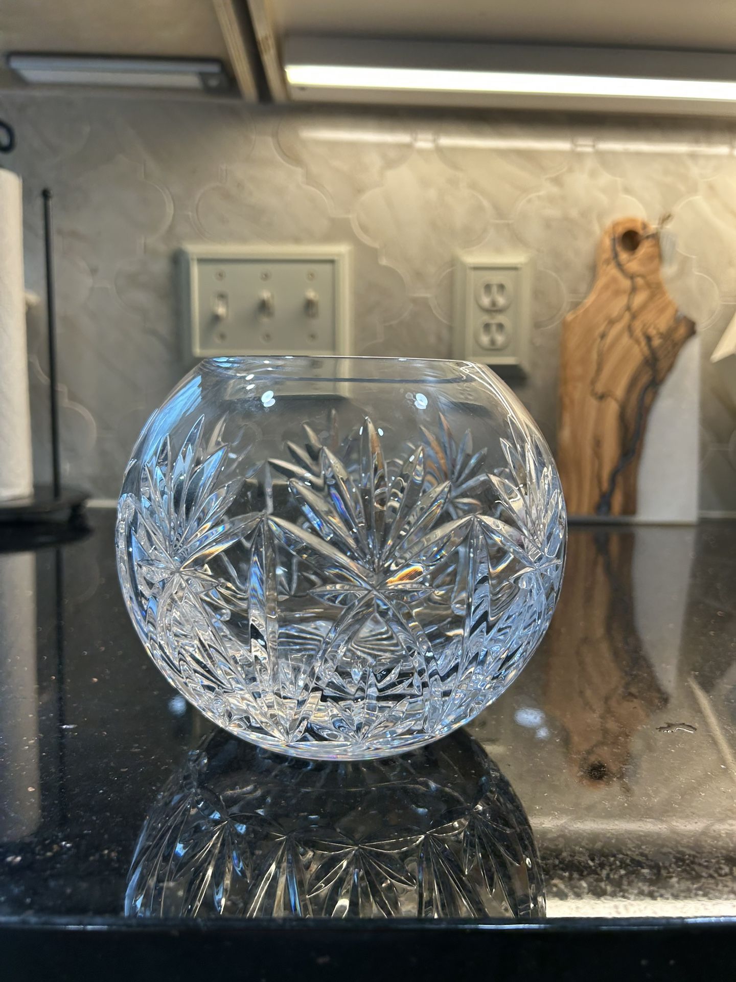 Cut Crystal Rose Bowl