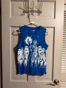 KidsGap Boys Star Wars Graphic Muscule Tank Top NWOT Size Large Blue GAP