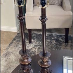 At Home - Bronzed Table / Nightstand Lamp 24 1/2”